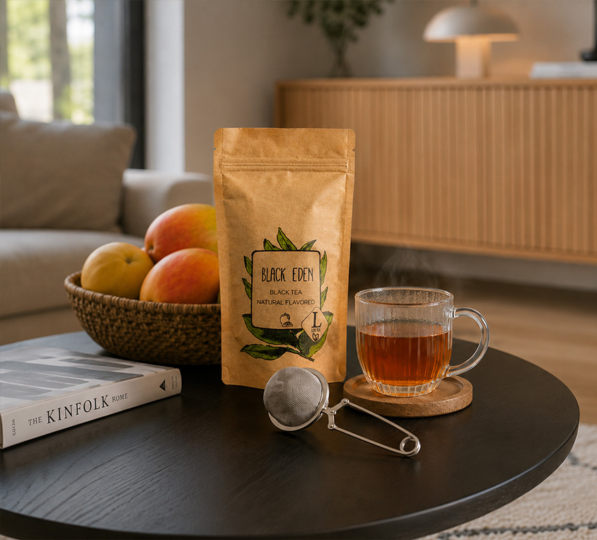 Black Eden Leo Tea w opakowaniu doypack